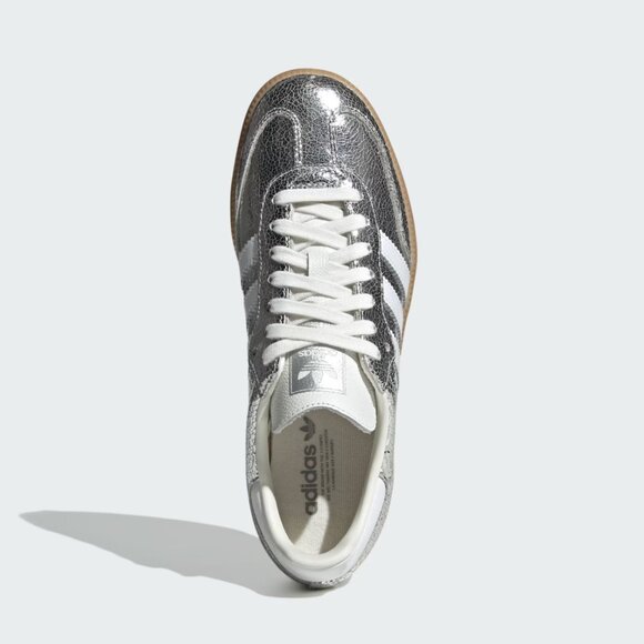 ADIDAS Women's Samba OG Silver Metallic/Cloud White/Core White Sz 10 - NWT!! - Picture 2 of 10